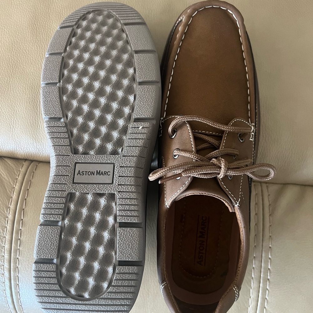 Aston Marc Tan Boat Shoes for Men
